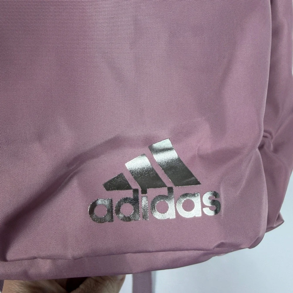 Adidas Backpack Womens Mauve Purple Quilted 3-Stripes 980826-B - Picture 2 of 9